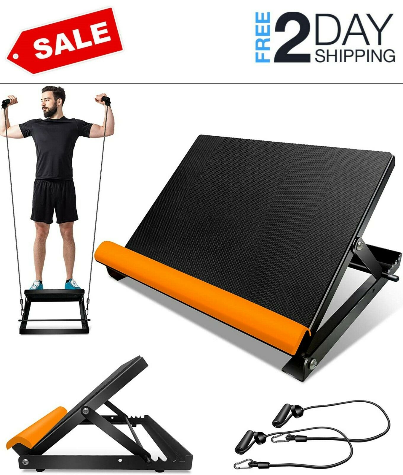Adjustable Slant Board, Calf Stretcher Portable Incline Boards, Ankle Incline