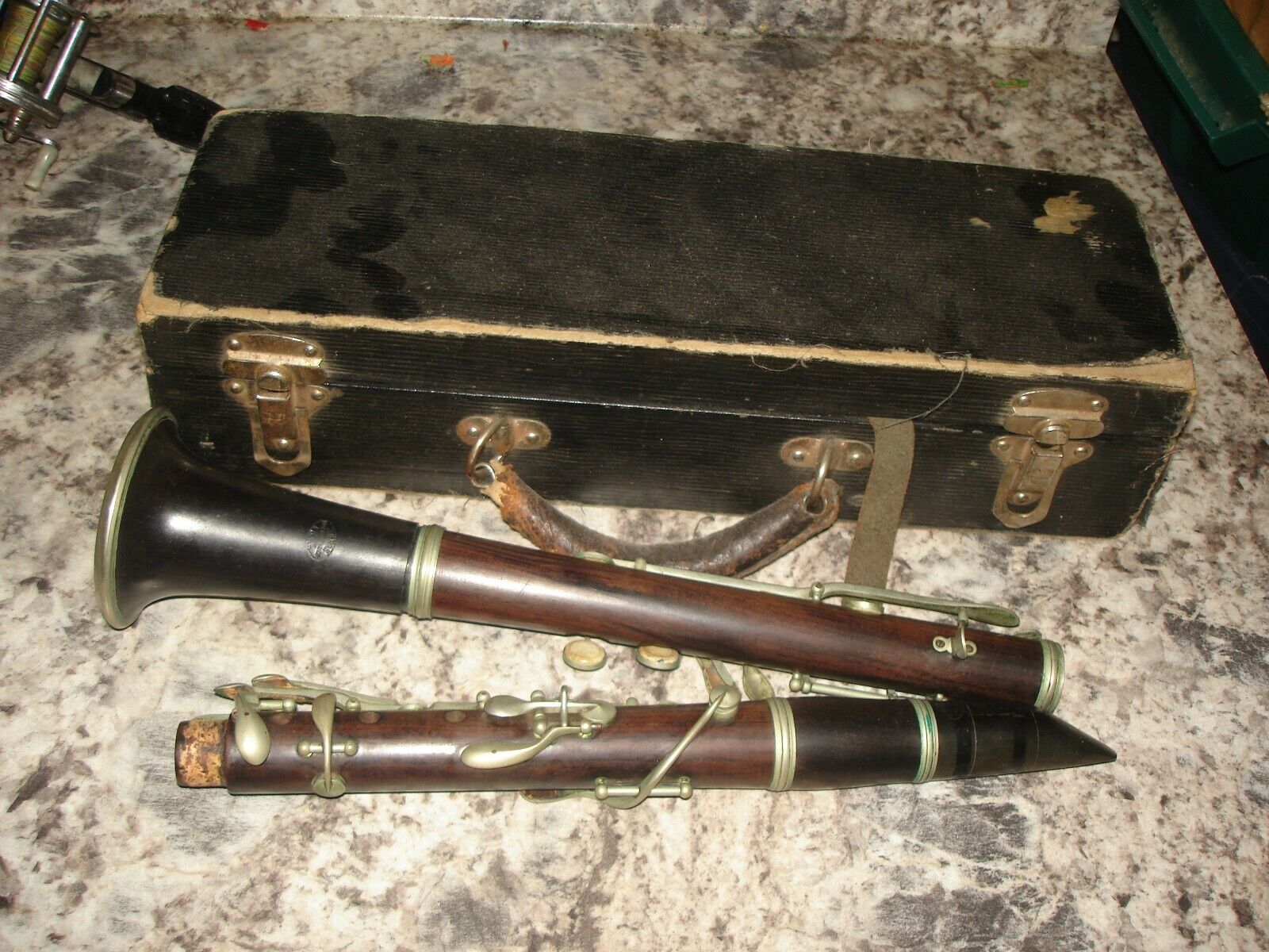 Antique J. Gras Lille Breve Clarinet Educator Mouthpiece For Parts Repair Case