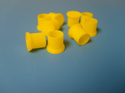 New Bnc Female Cap Plugs Caplugs Lot Of 100 Yellow New Protection Dust Cover