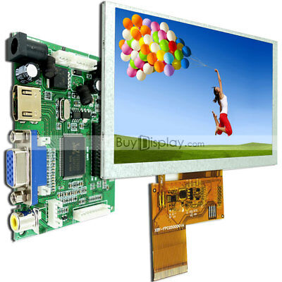 5"5.0 Inch Tft Lcd Module Display W/hdmi+vga+video Av Driver For Raspberry Pi