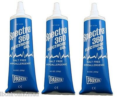 (3 Pack)spectra 360 Electrode Conductive Gel Ecg Gel 8.5 Oz (new)(free Shipping)