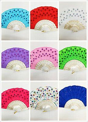Outdoor Folding Summer Party Bridal Baby Shower Hand Fan W/ Gift Bag For Wedding