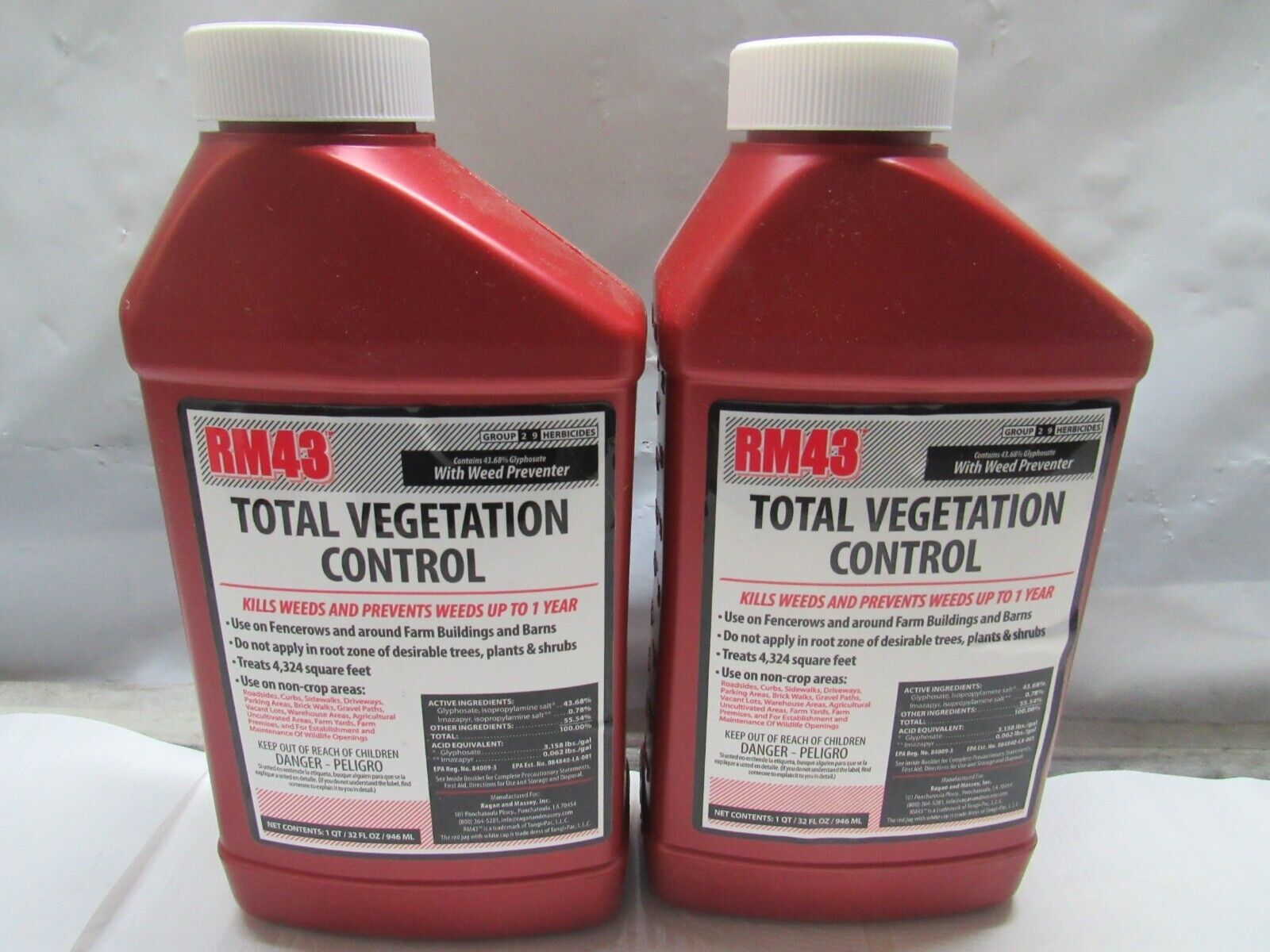 Rm43 32 Oz. Total Vegetation Control, Weed Killer And Preventer Concentrate 2pk