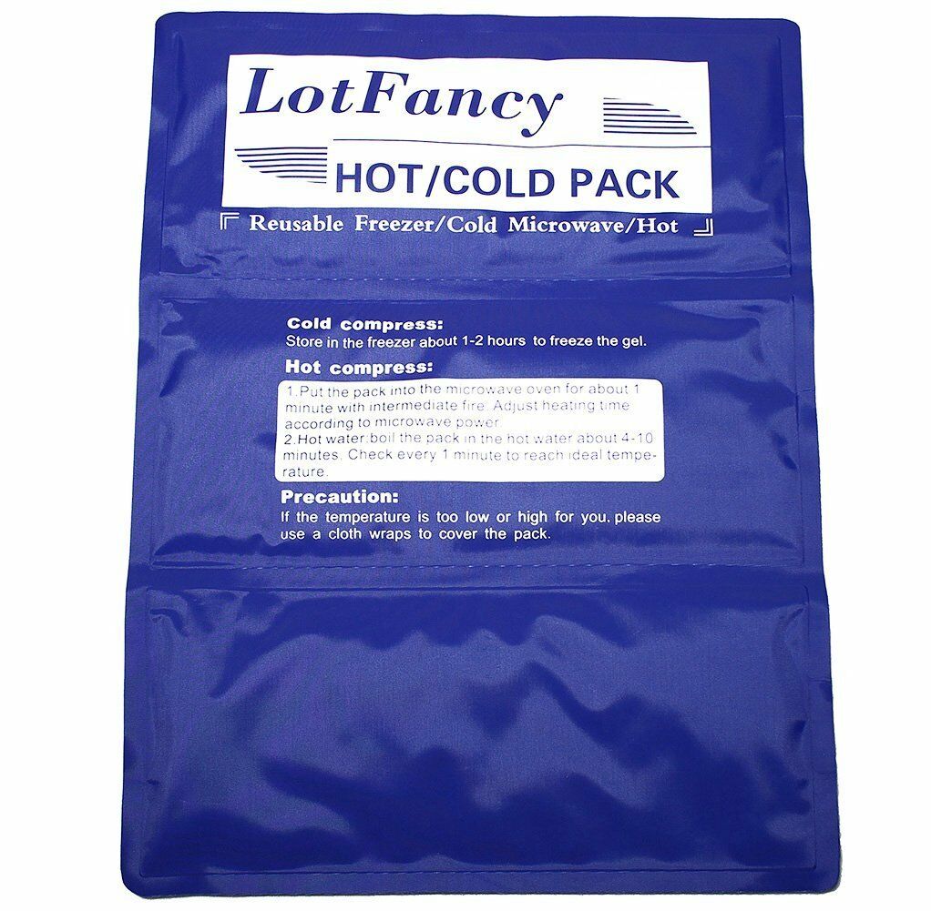 Large Gel Ice Therapy Hot Cold Pack Reusable For Belly Back Legs Pain Relief New