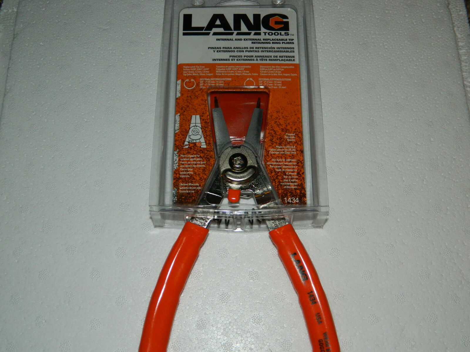 Lang Tool 1434 Internal & External Retaining Snap Ring Pliers & Replacement Tips