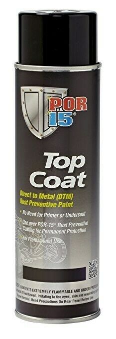 Por-15 Por 15 Top Coat Gloss Black Aerosol / Spray Can